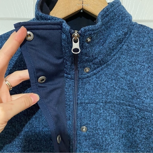 Eddie Bauer Full Zip Blue Sweater Sweatshirt Hoodie Medium - Picture 4 of 7